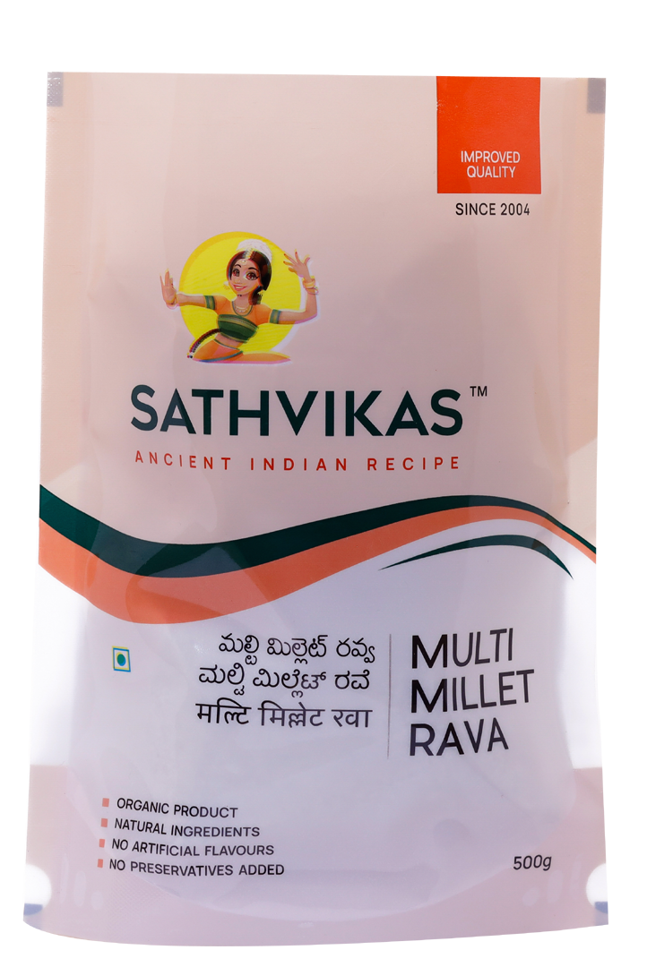 Sathvikas Multi Millets Rava (500 grams) Pack Of 1.